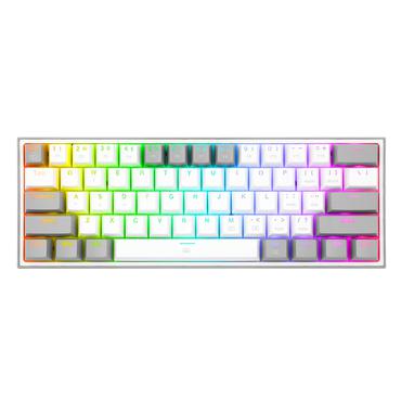 REDRAGON K617-RGB Fizz RGB White/Grey tastatur USB Grå, Hvid