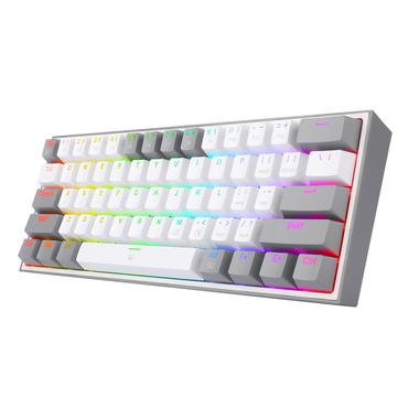 REDRAGON K617-RGB Fizz RGB White/Grey tastatur USB Grå, Hvid