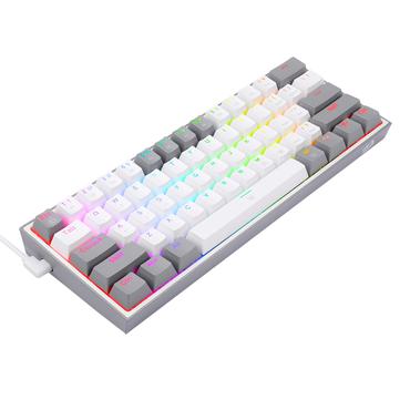 REDRAGON K617-RGB Fizz RGB White/Grey tastatur USB Grå, Hvid