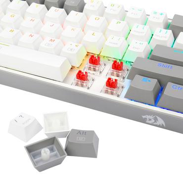 REDRAGON K617-RGB Fizz RGB White/Grey tastatur USB Grå, Hvid