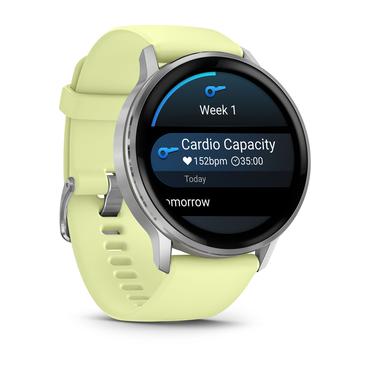 Garmin Venu 010-03014-02 Smartwatch og sportsur 3,56 cm (1.4") AMOLED 45 mm Digital 454 x 454 pixel Berøringsskærm Sølv Wi-Fi GPS (satellit)