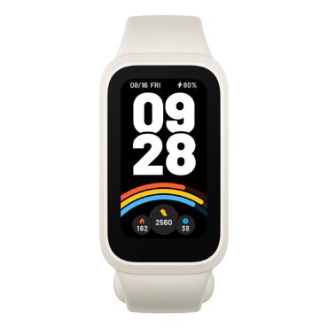 Xiaomi Smart Band 9 Active aktivitetsp&aring;rare med rem - beige-vit