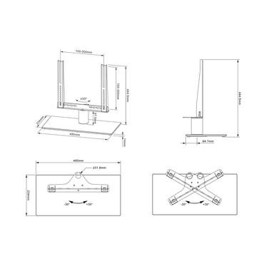 Multibrackets M VESA Tablestand Turn Small st&auml;ll - f&ouml;r platt panel