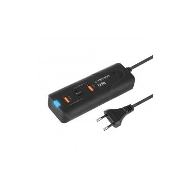 Esperanza EZC109 oplader til mobil enhed Universel Sort Vekselstrøm Hurtig opladning Indendørs