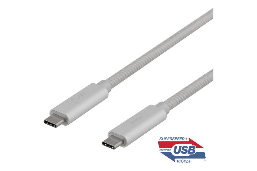 DELTACO USBC-1417M - USB typ C-kabel - USB-C till USB-C - 1 m