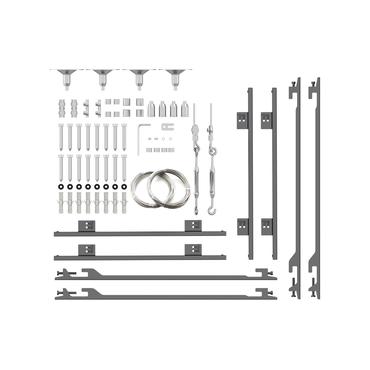 Multibrackets M Pro Series Wire 600 - konsol - för 2 LCD-bildskärmar - svart