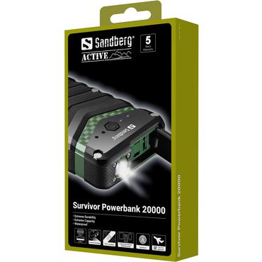 Sandberg Survivor Powerbank 20100 strömförsörjningsbank