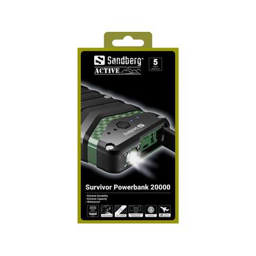 Sandberg Survivor Powerbank 20100 strömförsörjningsbank