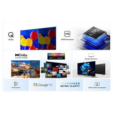 TCL 43P7K 43" | Ultra HD 4K QLED Smart TV (2025) | Google TV + Wifi | Dolby Vision & HDR10 | Quantum Dot Technologie | 60Hz