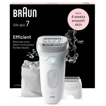 Braun Silk-&eacute;pil 7 7-041 Gr&aring;, Hvid