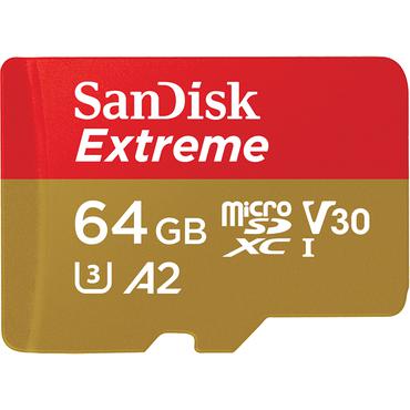 SanDisk Extreme - flashhukommelseskort - 64 GB - microSDXC UHS-I