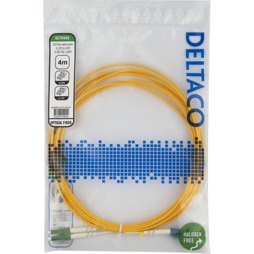 Deltaco OS2 Fiber cable, LC - LC, duplex, UPC/APC, 4,0m