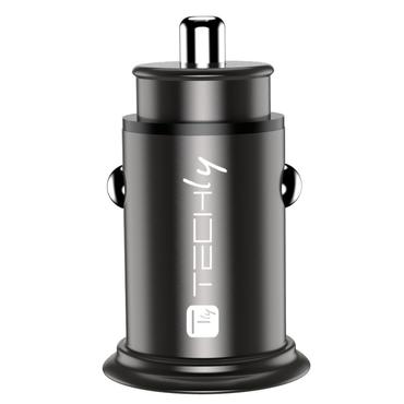 Techly Autoladeger&Atilde;&curren;t 5V 2p USB A USBC 38W