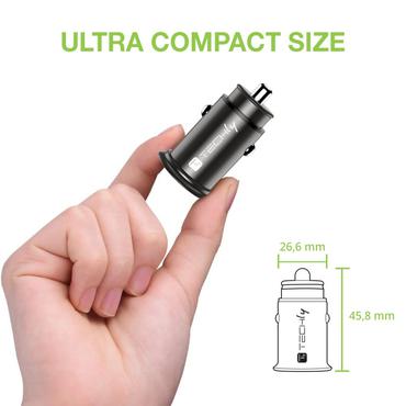 Techly Autoladeger&Atilde;&curren;t 5V 2p USB A USBC 38W