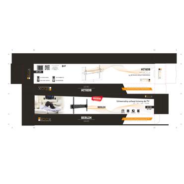 libox BERLIN beslag - for LCD TV - sort