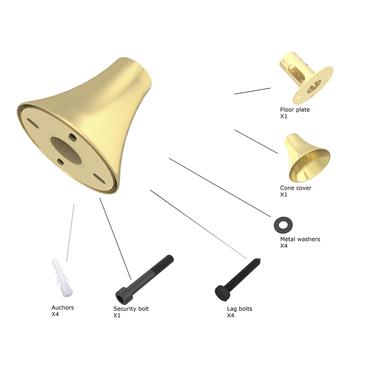Multibrackets M Pro Series monteringskomponent - mässing
