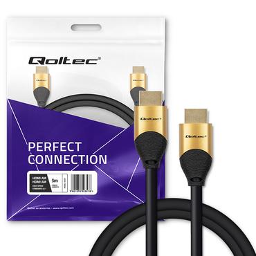 Qoltec GOLD - HDMI-kabel med Ethernet - 5 m