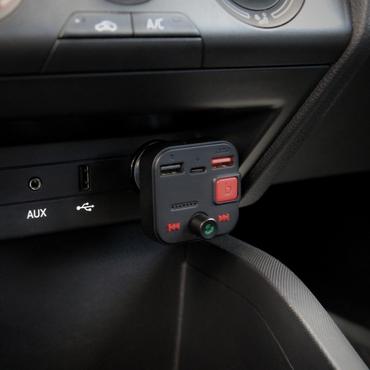 Savio TR-15 Transmiter FM z Bluetooth 87,6 - 107,9 MHz Bluetooth/USB Sort