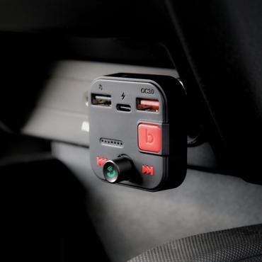 Savio TR-15 Transmiter FM z Bluetooth 87,6 - 107,9 MHz Bluetooth/USB Sort