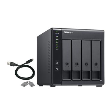 QNAP TR-004 8TB WD Red Plus NAS-Bundle NAS Erweiterungsgehäuse inkl. 2x 4TB WD Red Plus 3.5 Zoll SATA Festplatte