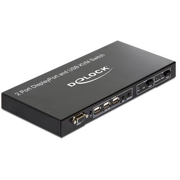 Delock 2 Port DisplayPort and USB KVM Switch