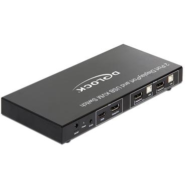 Delock 2 Port DisplayPort and USB KVM Switch
