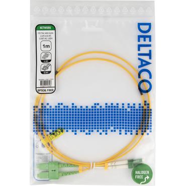 Deltaco LCSC-1-DAA InfiniBand og fiberoptisk kabel 1 m 2x LC 2x SC Gul