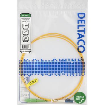 Deltaco LCSC-15-SUA InfiniBand og fiberoptisk kabel 1,5 m LC SC Gul