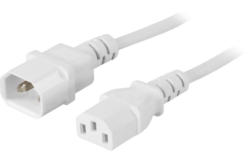 DELTACO DEL-112V-50 - f&ouml;rl&auml;ngningskabel f&ouml;r str&ouml;m - IEC 60320 C14 till power IEC 60320 C13 - 50 cm