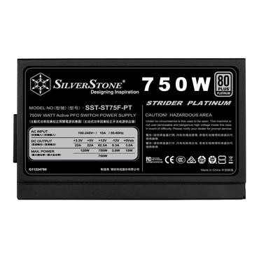 SilverStone Strider Platinum series ST75F-PT str&ouml;mf&ouml;rs&ouml;rjning - ATX12V 2.4/ EPS12V - Svart