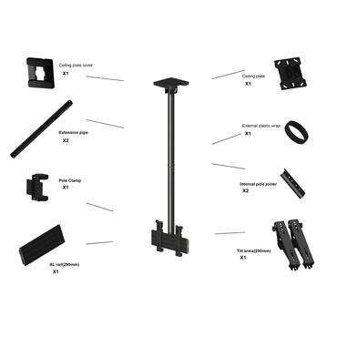 Multibrackets PRO Series M Ceiling Mount MBC1U konsol - för LCD-display - svart