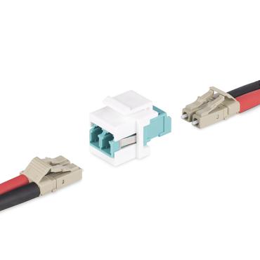 StarTech.com LC to LC Coupler, LC Fiber Coupler, LC/UPC Keystone Jack, Fiber Optic LC Keystone Coupler for Patch Panel - LC to LC Duplex (DMFKSLCLCCOUPLER) - kopplingsdon f&ouml;r n&auml;tverk - vit