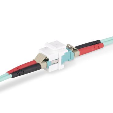 StarTech.com LC to LC Coupler, LC Fiber Coupler, LC/UPC Keystone Jack, Fiber Optic LC Keystone Coupler for Patch Panel - LC to LC Duplex (DMFKSLCLCCOUPLER) - kopplingsdon f&ouml;r n&auml;tverk - vit