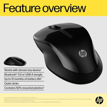 HP 250 - mus - 2.4 GHz, Bluetooth 5.0 - sort