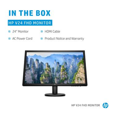 HP V24 sk&auml;rm - 24" - AMD FreeSync - TN - 5ms - Full HD 1920x1080 vid 60Hz