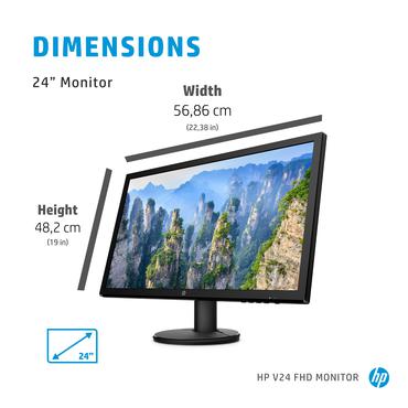 HP V24 sk&auml;rm - 24" - AMD FreeSync - TN - 5ms - Full HD 1920x1080 vid 60Hz