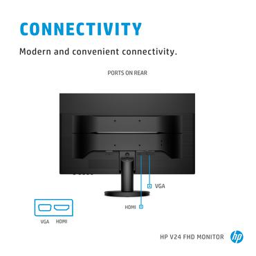 HP V24 sk&auml;rm - 24" - AMD FreeSync - TN - 5ms - Full HD 1920x1080 vid 60Hz