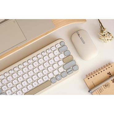 ASUS Marshmallow Keyboard KW100 tastatur Hjem Bluetooth QWERTZ Tysk Beige, Grå, Hvid