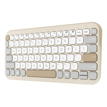 ASUS Marshmallow Keyboard KW100 tastatur Hjem Bluetooth QWERTZ Tysk Beige, Grå, Hvid
