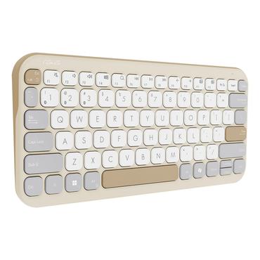 ASUS Marshmallow Keyboard KW100 tastatur Hjem Bluetooth QWERTZ Tysk Beige, Grå, Hvid