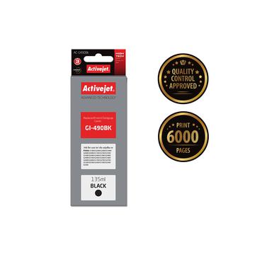 Activejet AC-G490Bk (erstatning for Canon GI-490BK; Supreme; 135 ml; sort)