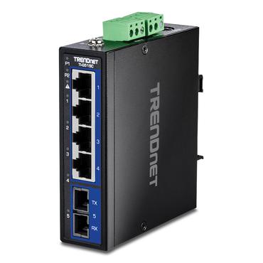 TRENDnet TI-G51SC - Version v1.0R - switch - industriell, med multimode SC-port - 5 portar - TAA-kompatibel