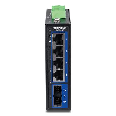 TRENDnet TI-G51SC - Version v1.0R - switch - industriell, med multimode SC-port - 5 portar - TAA-kompatibel