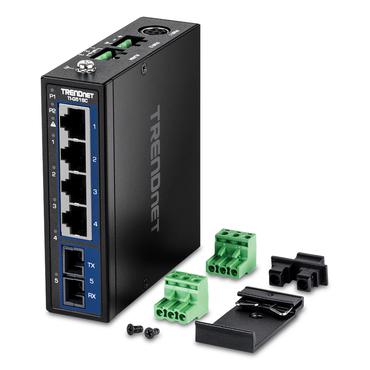 TRENDnet TI-G51SC - Version v1.0R - switch - industriell, med multimode SC-port - 5 portar - TAA-kompatibel