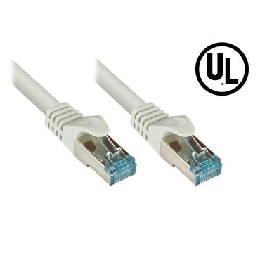 RNS® Patchkabel Cat.6A, mit Messprotokoll + Serien-Nr., S/FTP, PiMF, halogenfrei (LSZH), 500MHz, 10Gbit/s, UL, grau, 0,5m, Good Connections® (8064-H005)