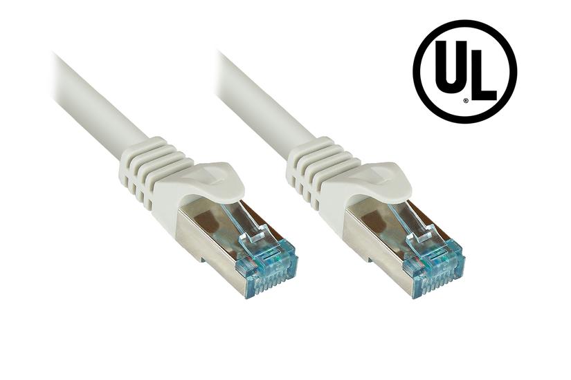 RNS® Patchkabel Cat.6A, mit Messprotokoll + Serien-Nr., S/FTP, PiMF, halogenfrei (LSZH), 500MHz, 10Gbit/s, UL, grau, 0,5m, Good Connections® (8064-H005)