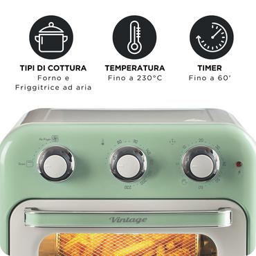 Ariete 4632/04 Enkelt 16 L Fritstående 1400 W Varmluftsteger Grøn