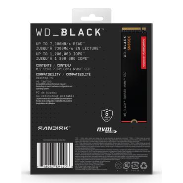 WD_BLACK SN850X WDS200T2X0E - 2 TB - SSD - PCI Express 4.0 x4 (NVMe) - M.2 M-nøgle