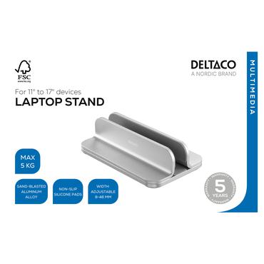 DELTACO Office ARM-0532 ställ - för bärbar dator/surfplatta - silver
