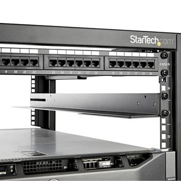 StarTech.com 1U 19 inch Server Rack Rails, 24-36 inch Adjustable Depth, Universal 4 Post Rack Mount Rails, Network Equipment/Server/UPS Mounting Rail Kit, HPE ProLiant, Dell PowerEdge - 4 Post Rack Rails (UNIRAILS1UB) - kit til rack med spor - 1U